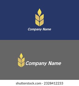 wheat logo concept design vector illustration with simple modern style suitable for agriculture logo design