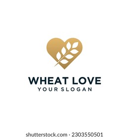 wheat logo design with love