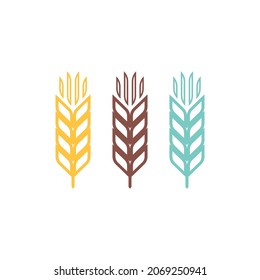 Design des Weizen-Logos. Hafersymbol, Vektorgrafik.