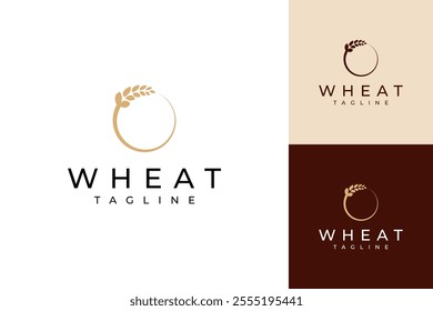 Wheat logo design template vector