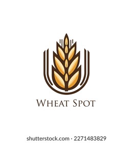 Wheat logo design vector template. Ears of wheat symbol. bread logo template