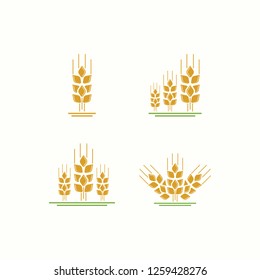 Wheat logo farm illustration template