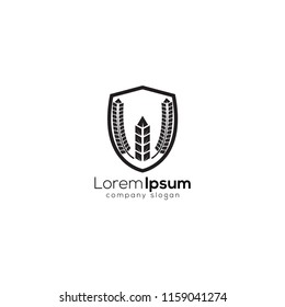 wheat logo flat black