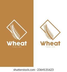 Wheat Logo Grain Design Simple Illustration Template