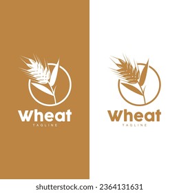 Wheat Logo Grain Design Simple Illustration Template