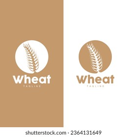 Wheat Logo Grain Design Simple Illustration Template
