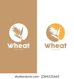 Wheat Logo Grain Design Simple Illustration Template