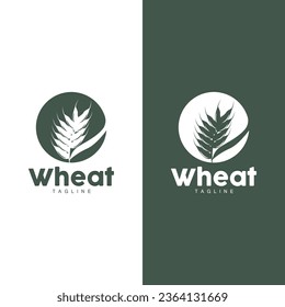 Wheat Logo Grain Design Simple Illustration Template