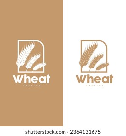 Wheat Logo Grain Design Simple Illustration Template