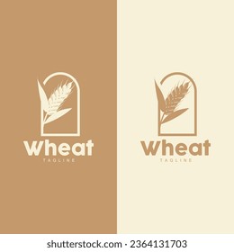 Wheat Logo Grain Design Simple Illustration Template