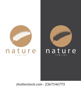 Wheat Logo Grain Design Simple Illustration Template