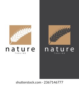 Wheat Logo Grain Design Simple Illustration Template