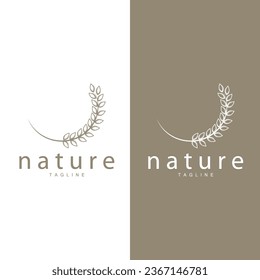 Wheat Logo Grain Design Simple Illustration Template