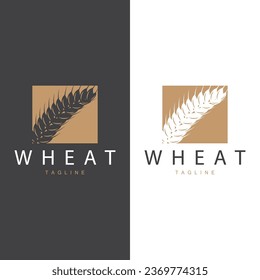 Wheat Logo Grain Design Simple Illustration Template