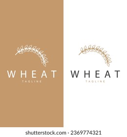 Wheat Logo Grain Design Simple Illustration Template