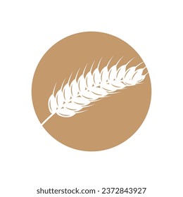 Wheat Logo Grain Design Simple Illustration Template