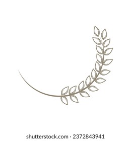 Wheat Logo Grain Design Simple Illustration Template