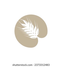 Wheat Logo Grain Design Simple Illustration Template