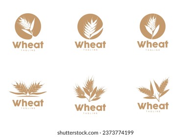 Wheat Logo Grain Design Simple Illustration Template