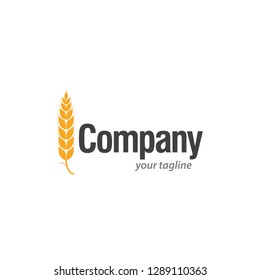 Wheat logo icon and background vector template