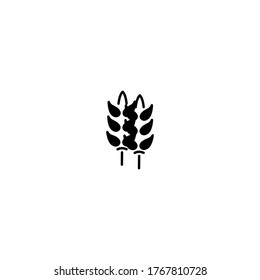 diseño de iconos con logotipo de trigo con estilo de arte de línea simple