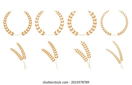 Wheat logo, icon and vector