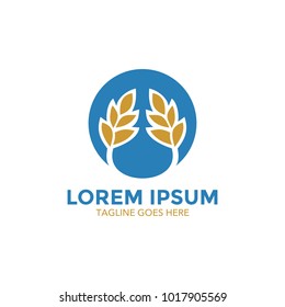 wheat logo. icon. vector illustration. simple and editable