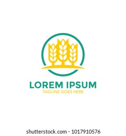 wheat logo. icon. vector illustration. simple and editable