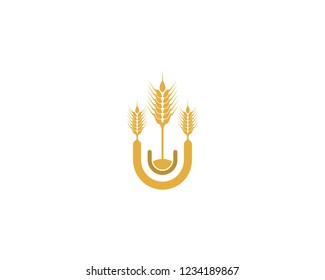 Wheat logo illustration