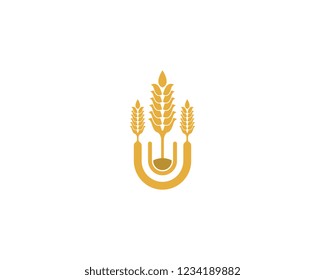 Wheat logo illustration