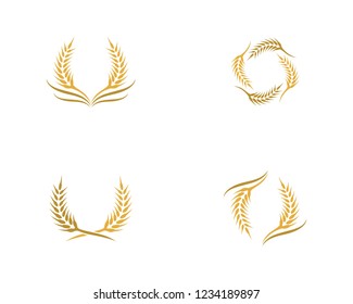 Wheat logo illustration