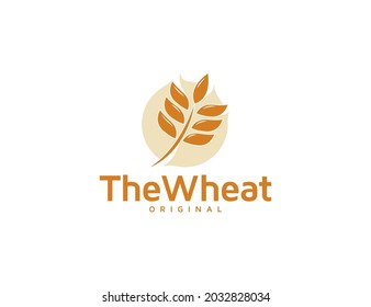Wheat logo illustration design template