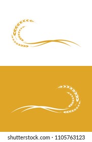 wheat logo, Leaf icon design elements, ecology concept,  vector illustration