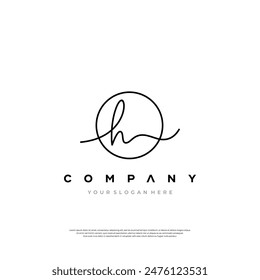 wheat logo letter h vector illustration Premium Design