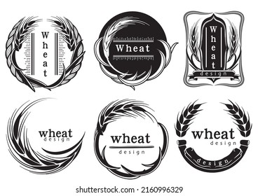 Wheat wheat logo mark illustration