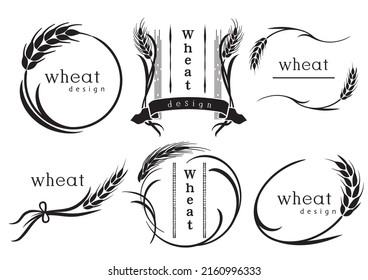 Wheat wheat logo mark illustration