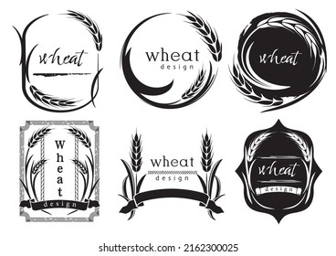 Wheat wheat logo mark illustration