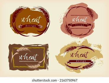 Wheat wheat logo mark illustration