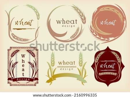 Wheat wheat logo mark illustration
