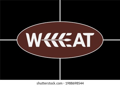 logotipo de trigo con concepto sencillo