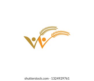 Wheat logo template