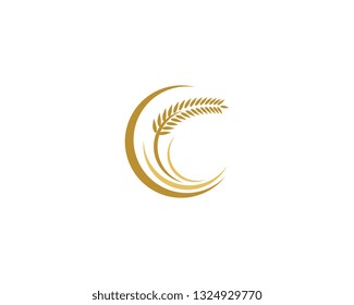 Wheat logo template