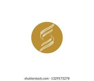 Wheat logo template