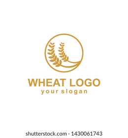 Wheat logo template design vector