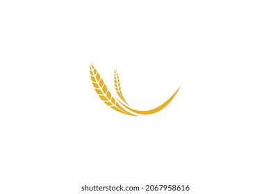 Wheat logo template design vector, icon illustration