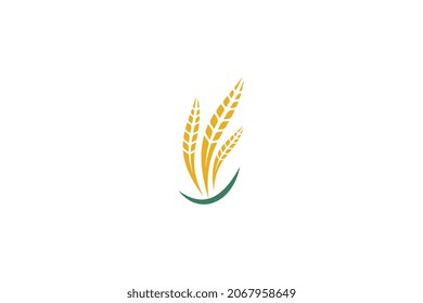 Wheat logo template design vector, icon illustration