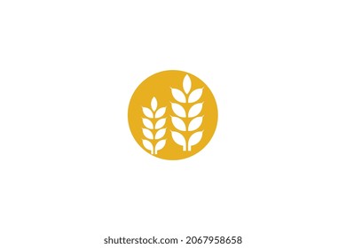 Wheat logo template design vector, icon illustration