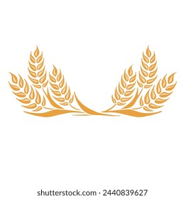 Wheat logo template design vector, icon illustration. 