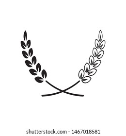 Wheat logo template vector bakery icon design