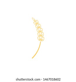 Wheat logo template vector bakery icon design